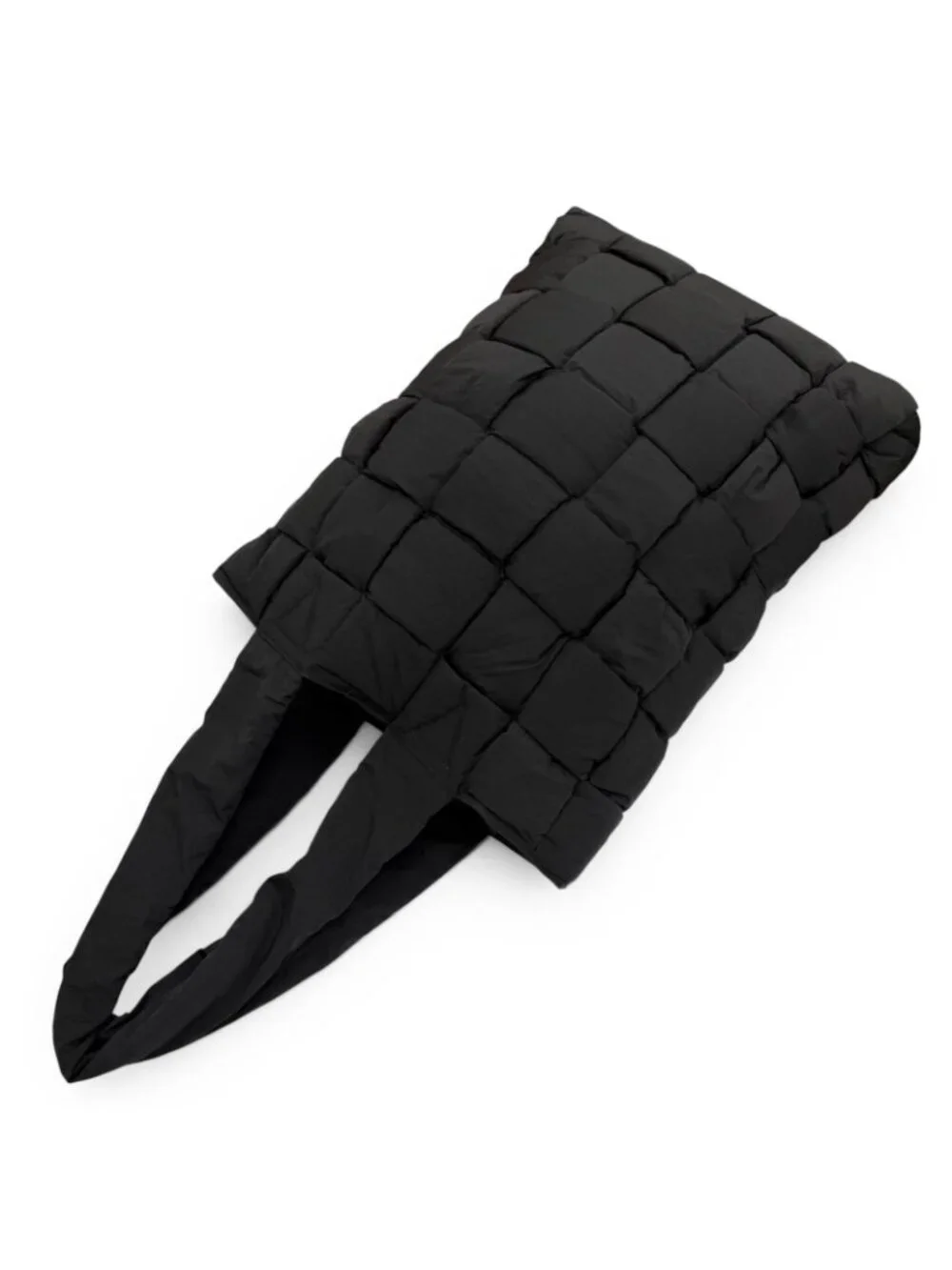 Bottega Veneta Padded Tech Maxi Intrecciato Tote Black with